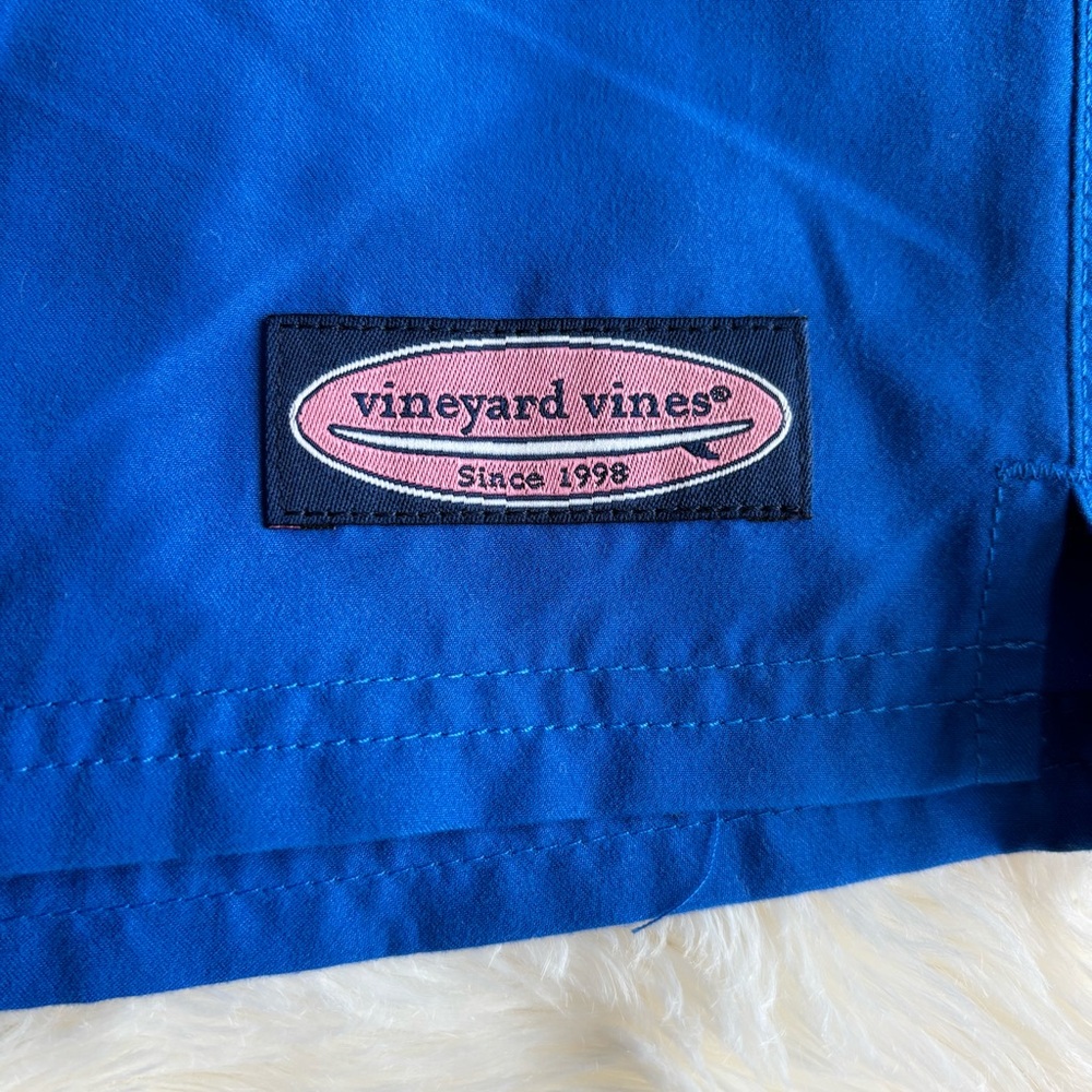 NWT Vineyard Vines Royal Blue Neon Fishbone Swimming Trunks Mens XL - Picture 3 of 5